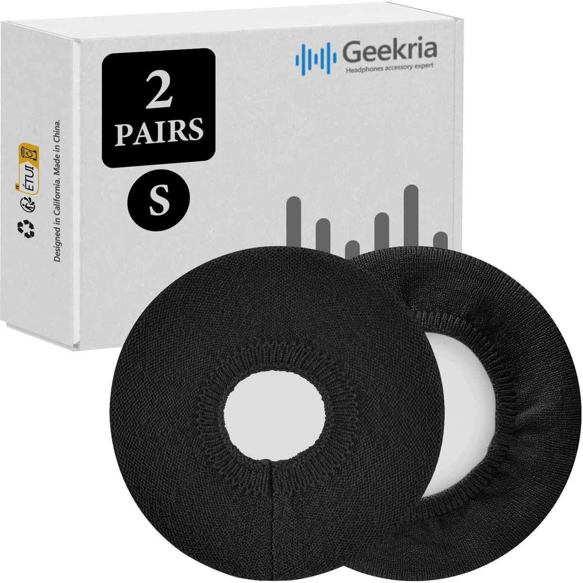 Solidchoice - Wasbare Earcovers voor Hoofdtelefoon met Stretchy Materiaal
