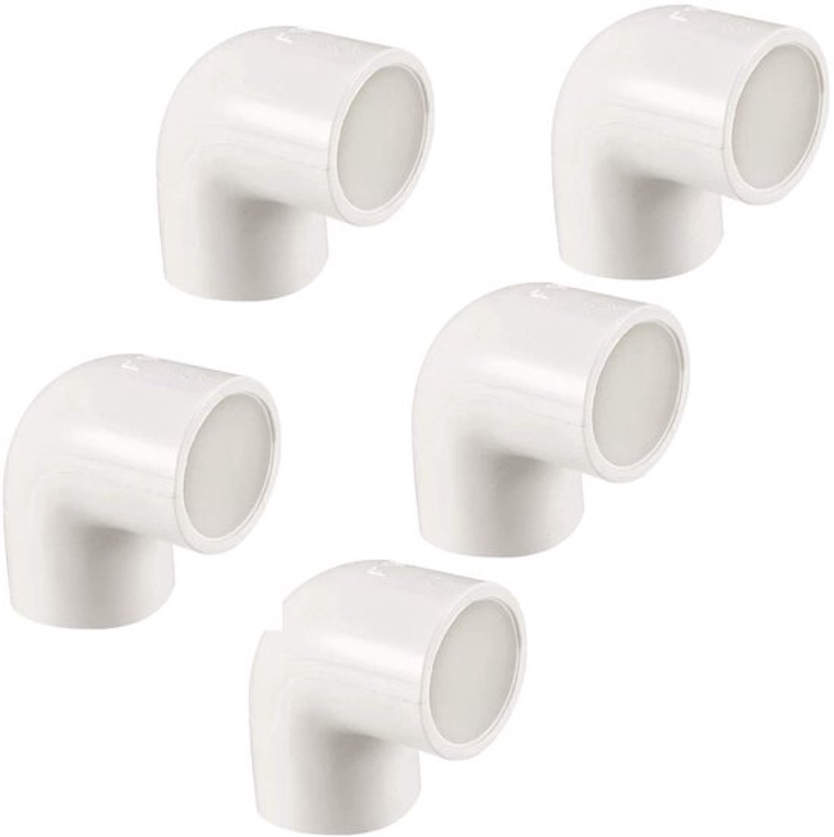 5 stuks 20mm Slip 90 Graden PVC Buiskoppeling Elbow Connector, Waterpijp Slip Socket Connector voor PVC Pijp Hoekverbinding