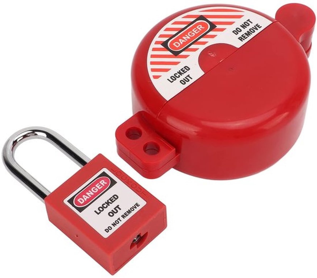 Ventielslot Slagvast - Lockout Tagout - Hittebestendig - Technisch Plastic - Voor Propaantanks - Max. Maat 80 mm - Klepvergrendeling