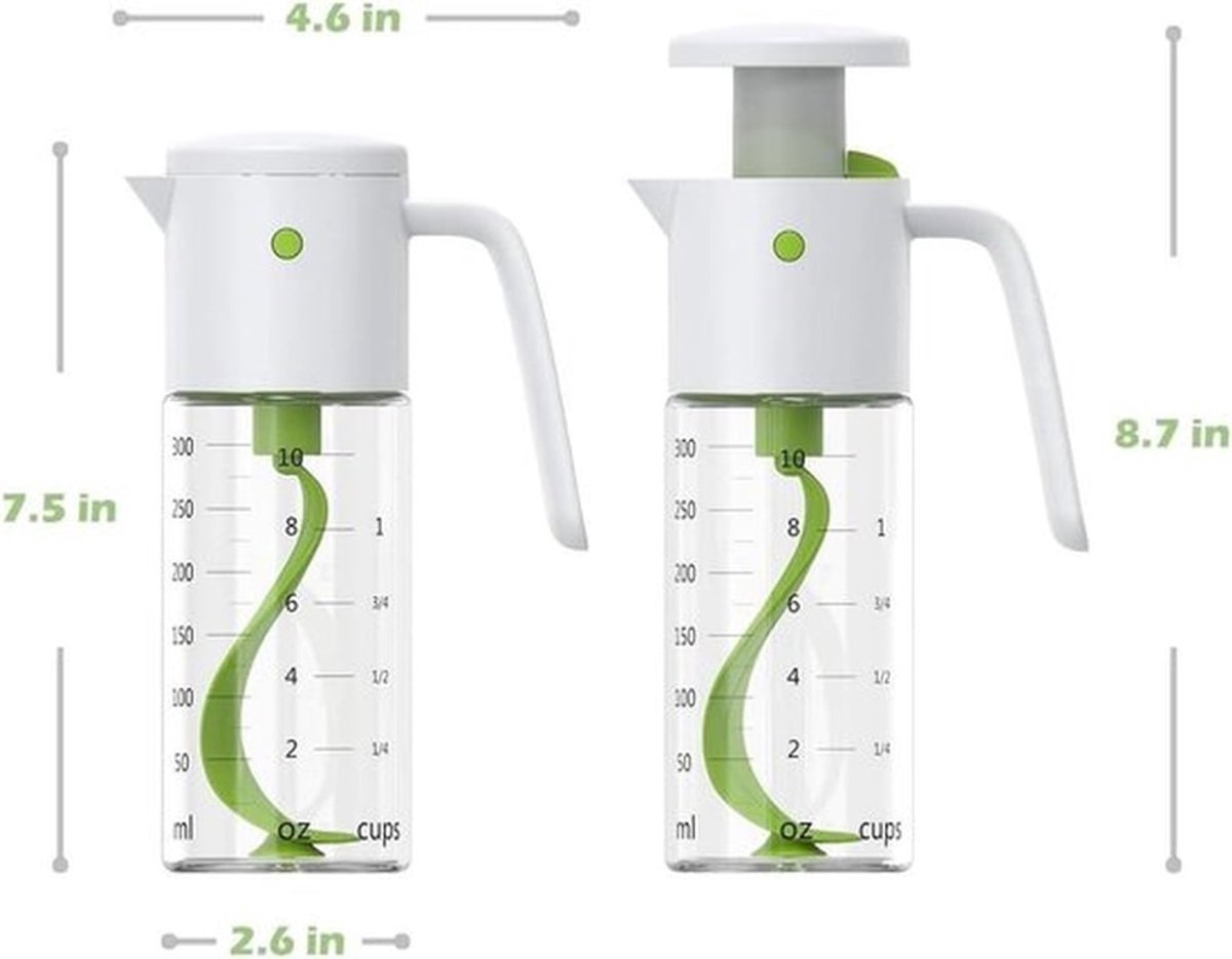 Saladedressing Mixer Glas Shaker Container Handleiding Sauzen Mixer Sap Meng Fles 300ml