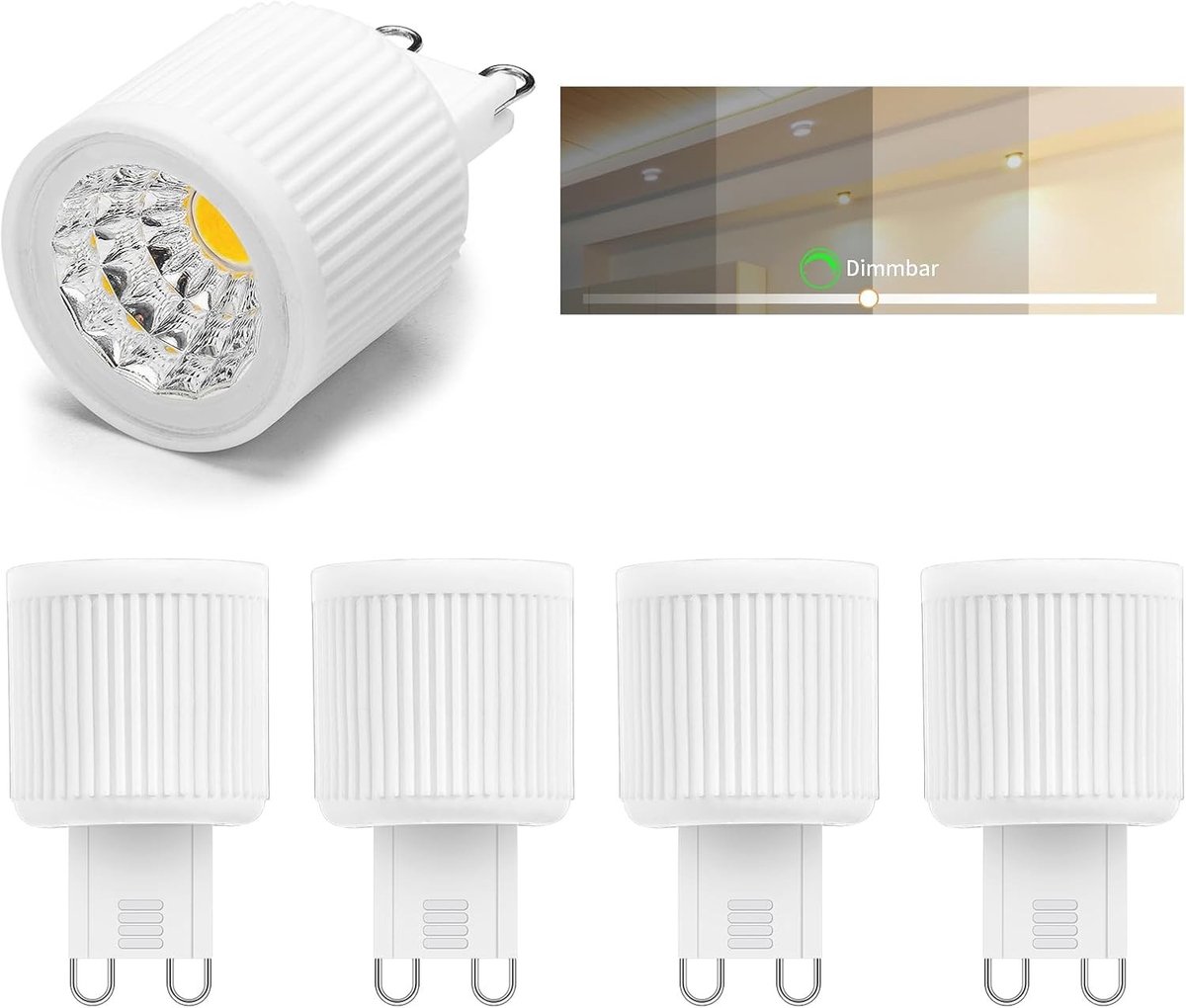 Dimbare LED Lamp - Natuurlijk Wit - 5 Stuks - Energiebesparende G9 Spot met 38° Stralingshoek - Voor Diverse Toepassingen