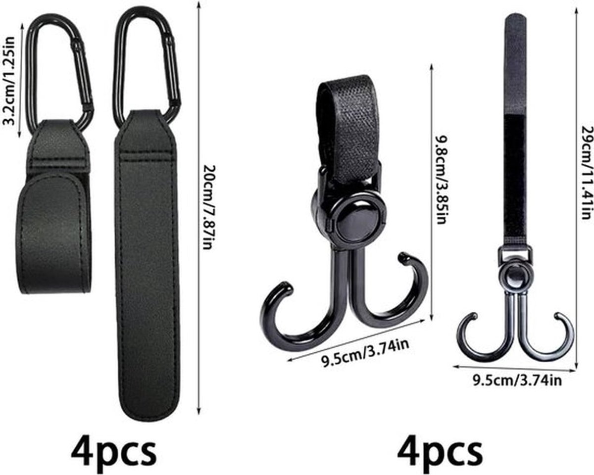 Set van 8 Universele Buggyclips voor Kinderwagens