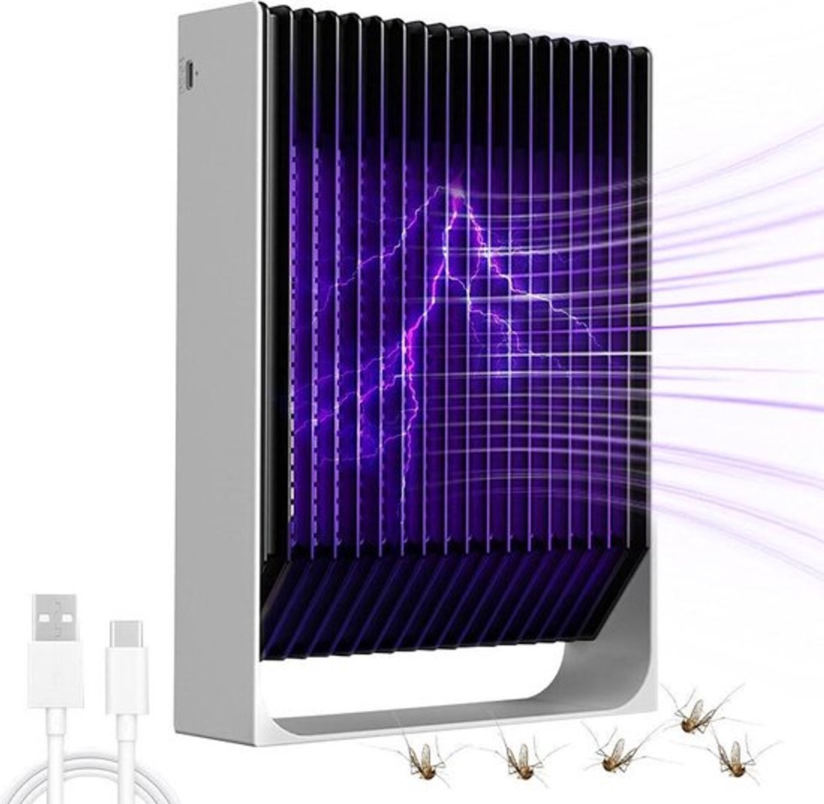 Muggenlamp UV-insectenverdelger elektrisch oplaadbaar - binnen en buiten gebruik