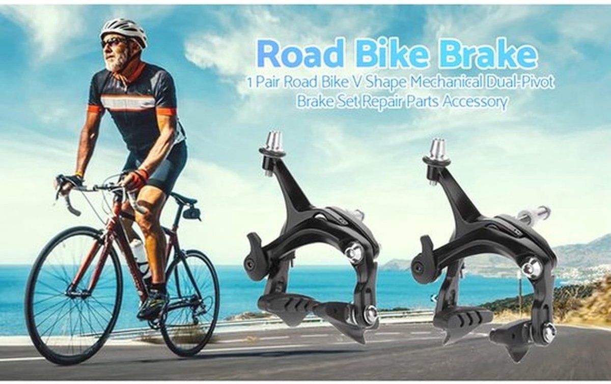Fietsremmen V-vormig - Dubbele draaibare rem - Mechanische remreparatieset - Veiligheid - Duurzaam materiaal - 1 paar - Remmen
