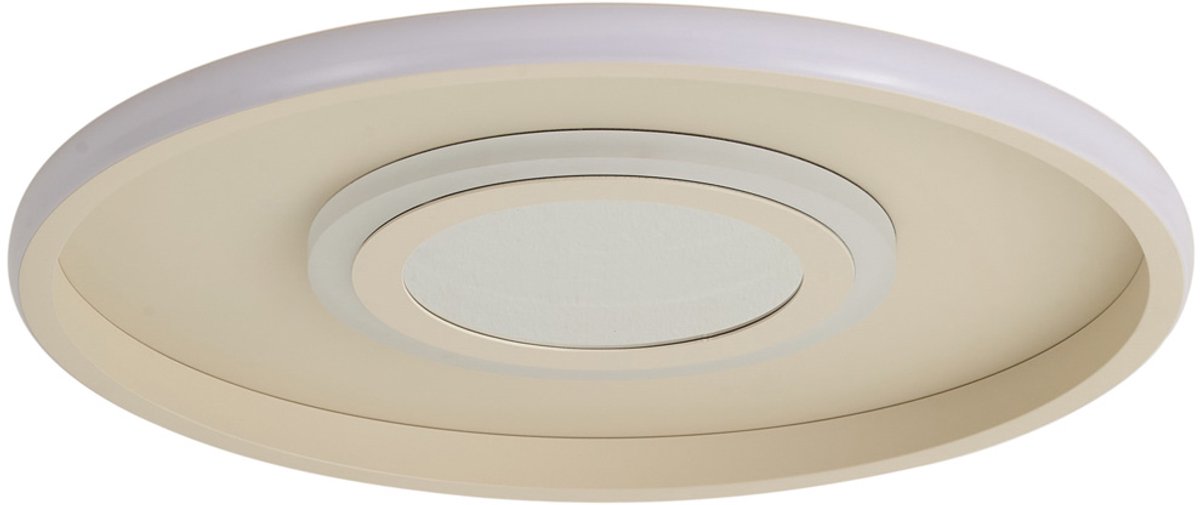 Qazqa led moderne plafondlamp, plafonniere - Frini - wit, rond, 40cm, ideaal als home-office, kantoor, hal, slaapkamer en woonkamer lamp