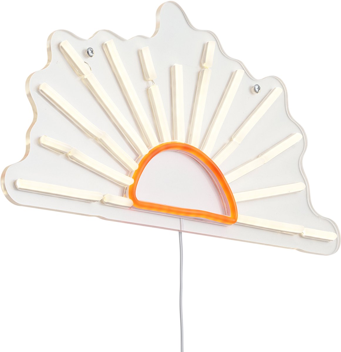 Qazqa led design neon wandlamp - Neon - wit, incl. 4.7W geintegreerde led, 36cm, ideaal als woonkamer en kinderkamer lamp