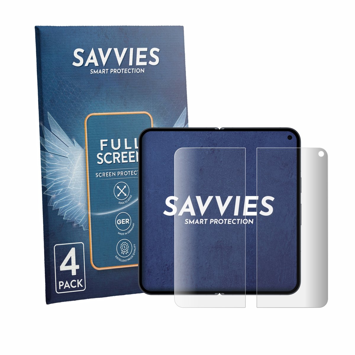 Savvies - Screenprotector voor Google Pixel 11 Pro Fold (Inner display) - Folie Beschermfolie transparant volledig dekking 4 Stuks