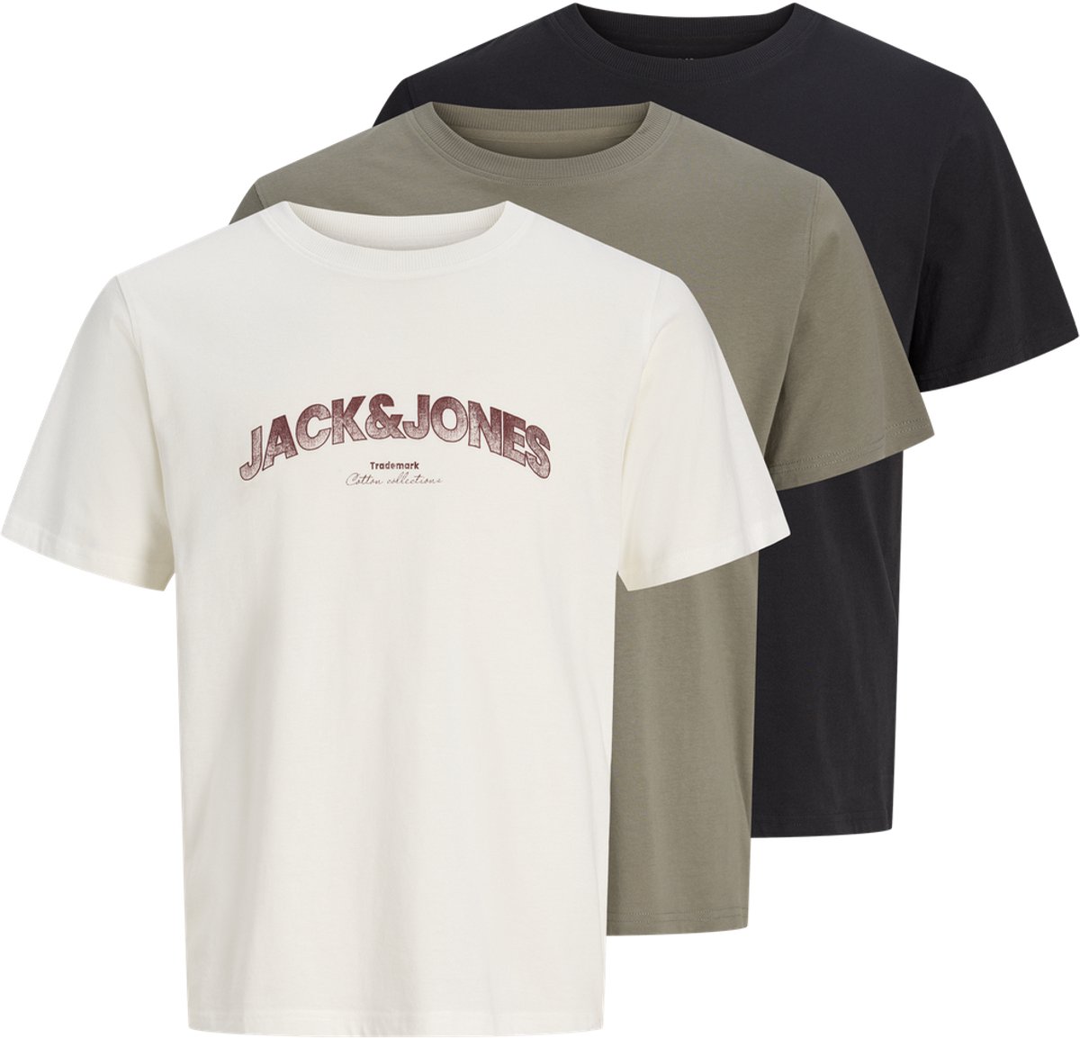 JACK&JONES - JJAVERY TEE SS CREW NECK 3PK MP Heren T-shirt