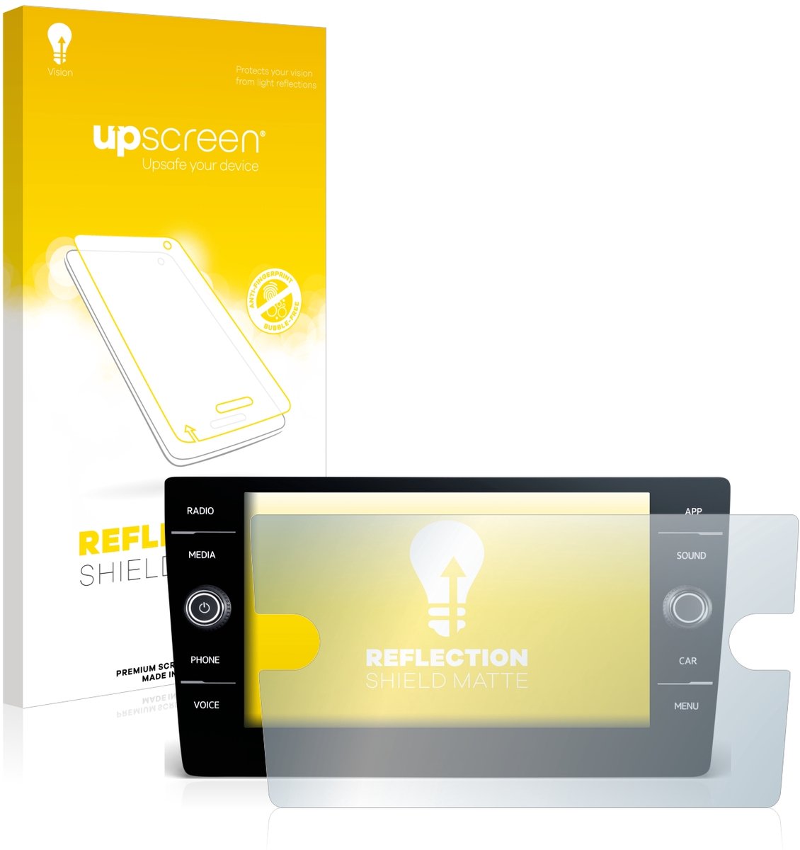 upscreen - Screenprotector voor Volkswagen Arteon 2017-2019 Discover Media 8" 2017-2019 - Folie Beschermfolie anti glare matte