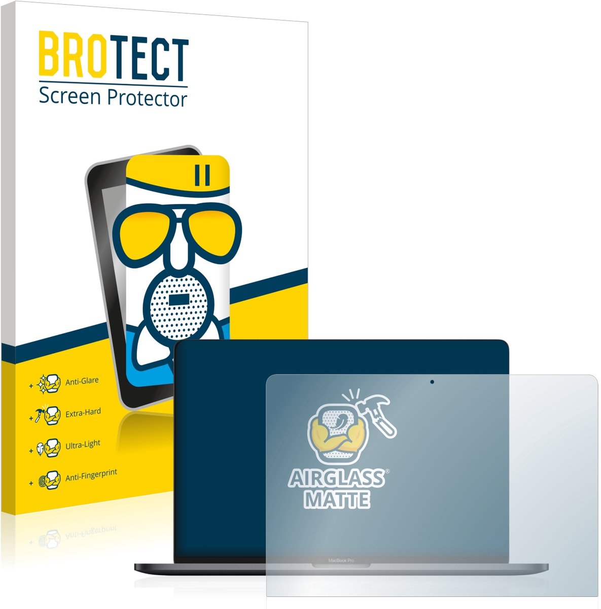 BROTECT - Screenprotector voor Apple MacBook Pro 13" 2022 - Folie Beschermfolie Beschermglas matte