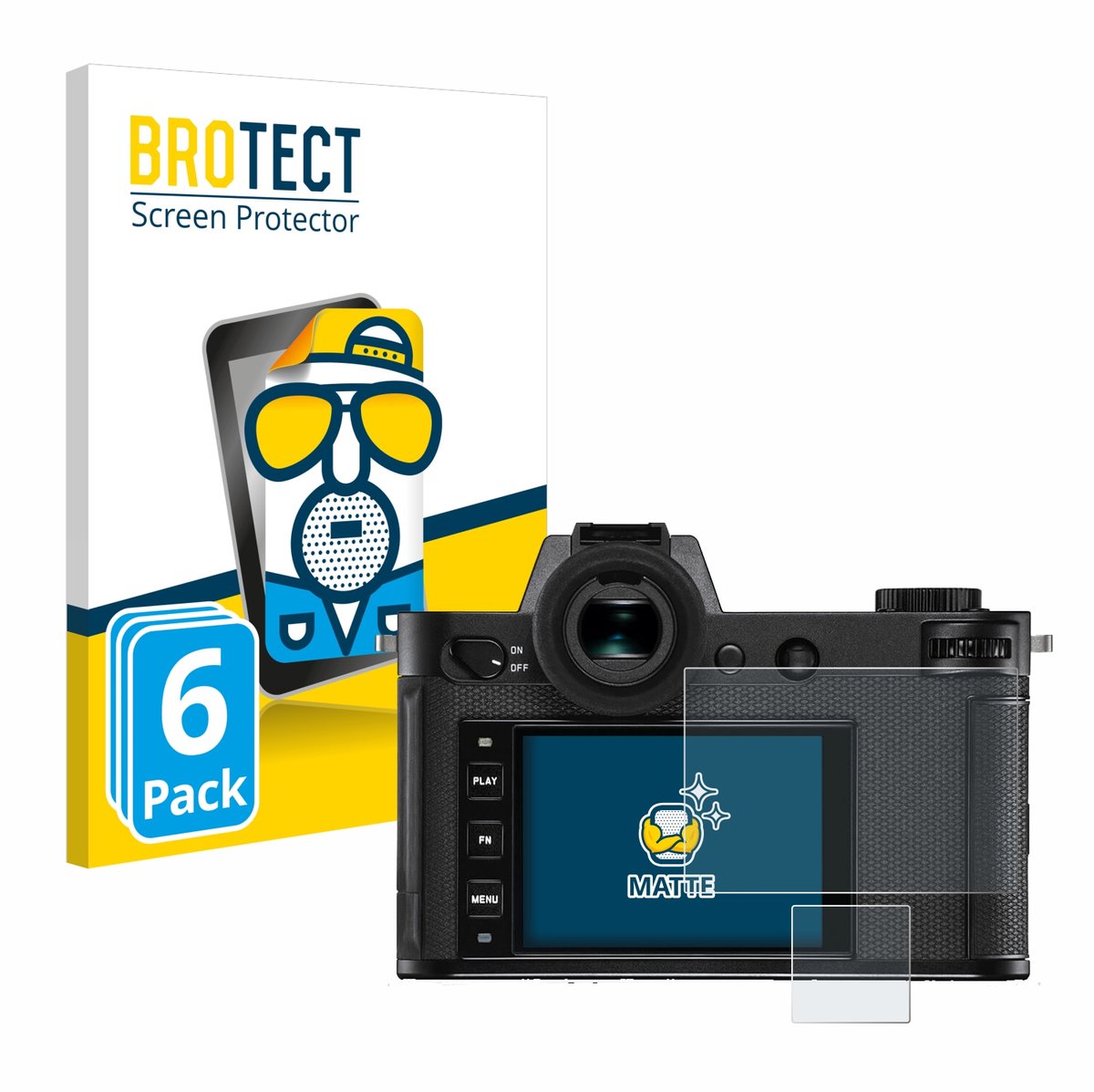 BROTECT - Screenprotector voor Leica SL2-S - Folie Beschermfolie matte 6 Stuks