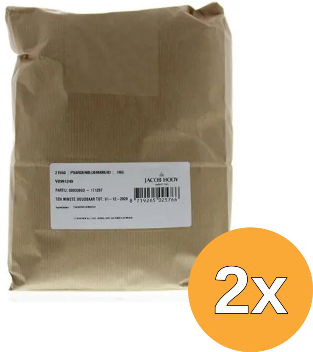 2x Jacob Hooy Paardebloemkruid Gesneden (1000 gr)