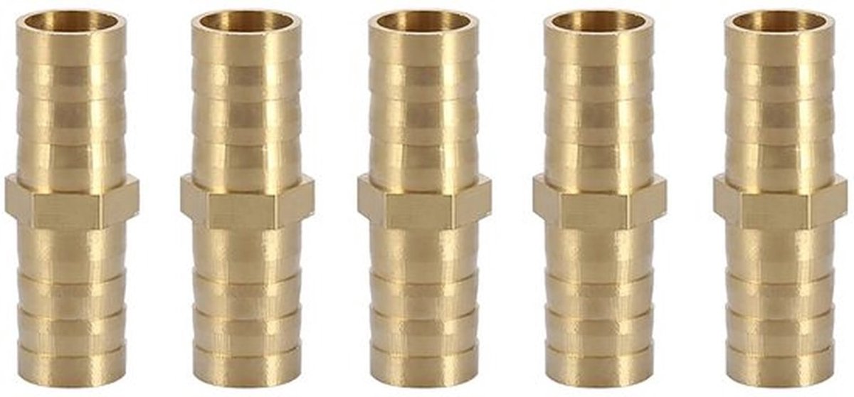 Pijpverbinder 10mm Messing - Rechte 2-weg Koppeling - Slangverbinder - Prikkeldraad - Industriële Kwaliteit - Hoogwaardige Service