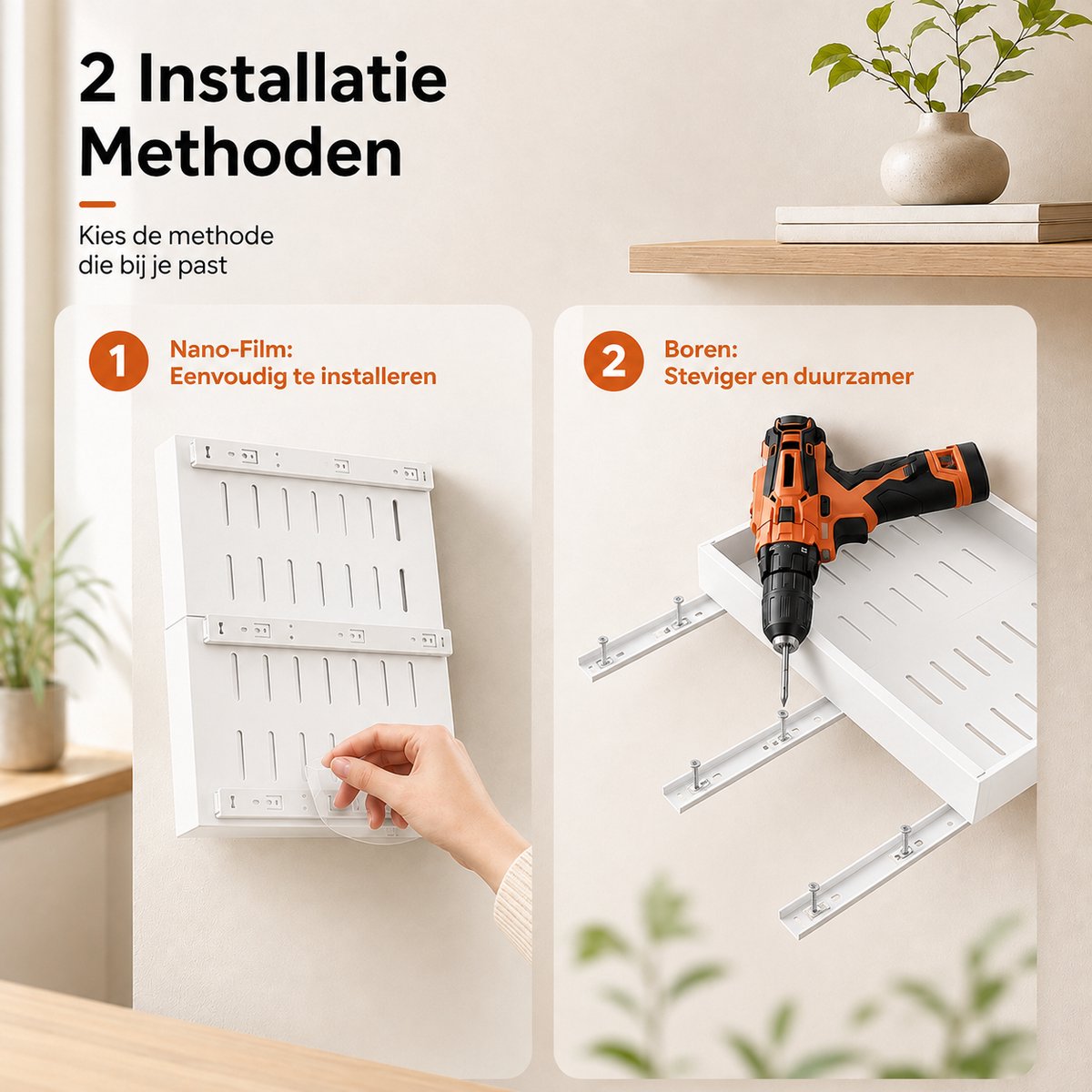 BOTC Uittrekbare Keukenkast Organizer - Verstelbare Kastlade 32-52 cm - Zonder Boren - Draagvermogen 25 kg - Voor Keukenkast & Voorraadkast - Wit — cadeau in Cadeau-ideeën - foto 8