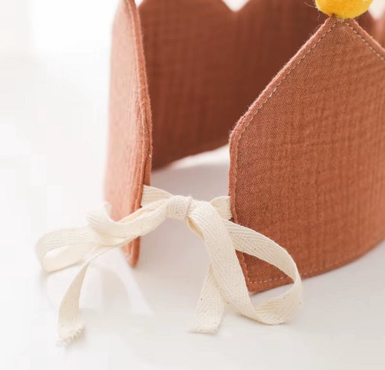 Roze Verjaardagskroon Kind – Stoffen Kroon met Cijfers 0 t/m 9 – Herbruikbare Birthday Crown voor Meisjes – Inclusief Verjaardagsbadges — afbeelding 3