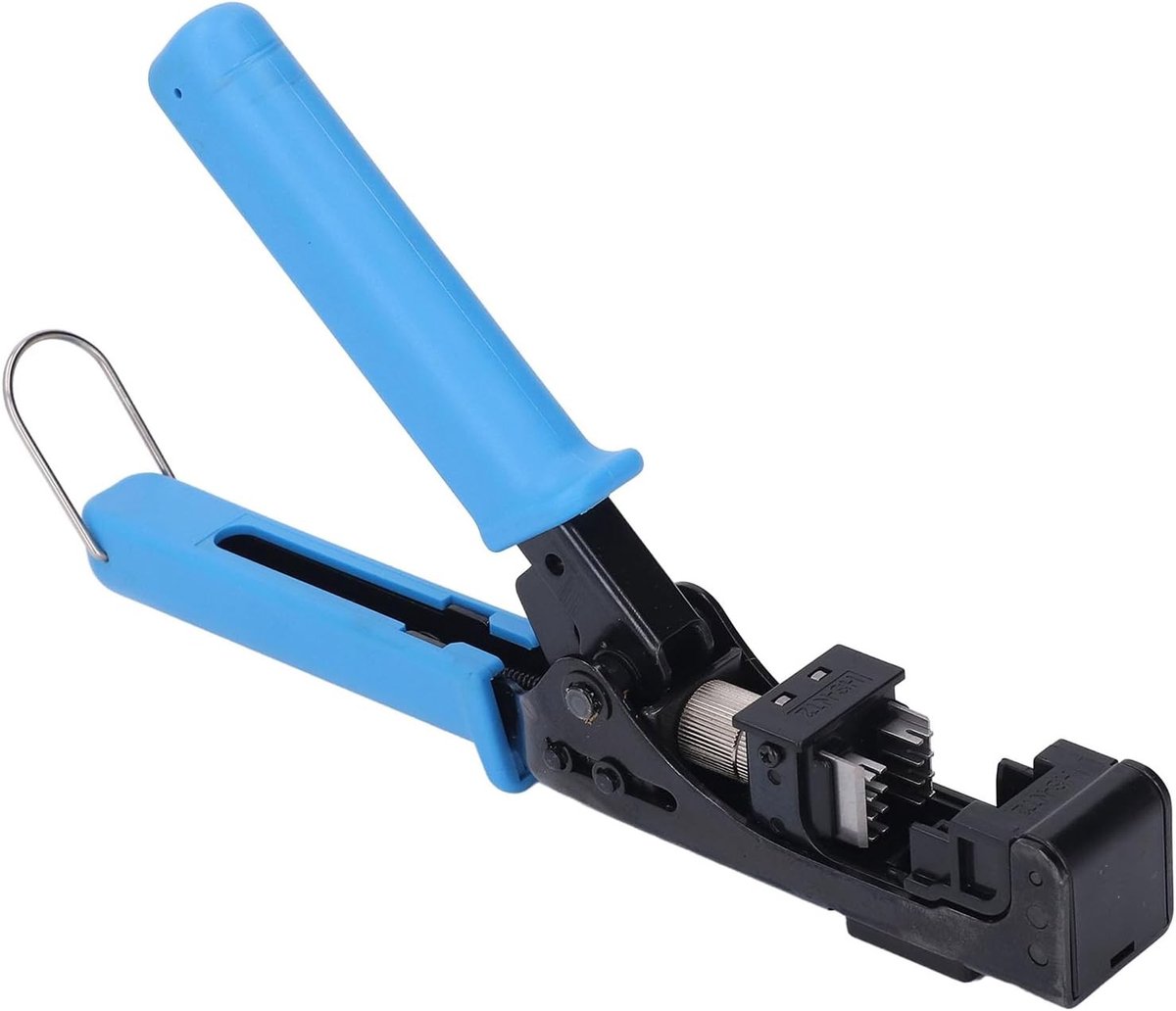 90° Hoekige Snelafsluittool voor RJ45 Keystone Jacks, Cat5e Cat6A Crimping Tang voor Ethernet Kabels en Netwerkverbindingen