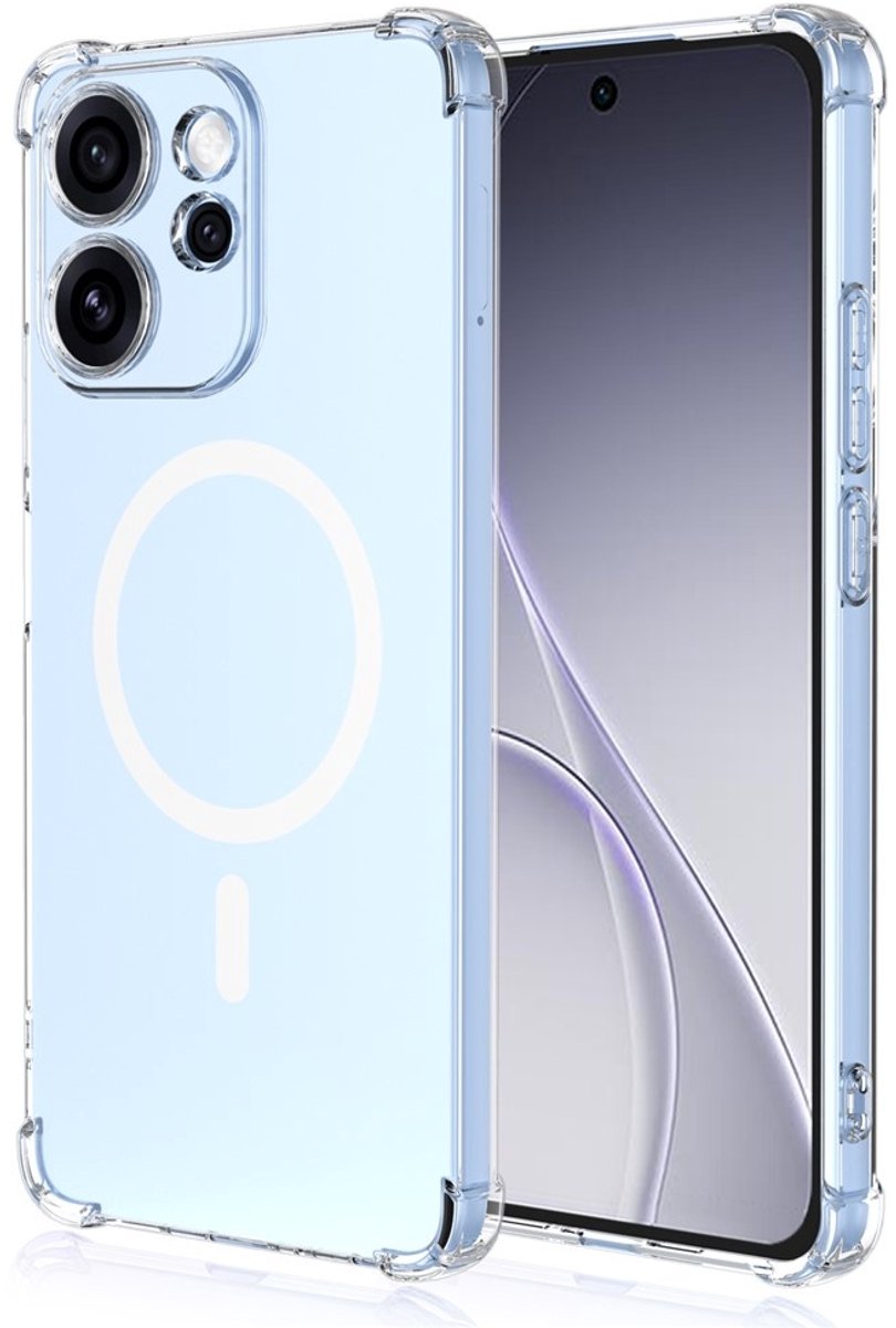 Coverup Hoesje - Geschikt voor OPPO Reno15 F Hoesje - Coverup TPU Back Cover met AirBag Corners - MagSafe Compatible - Transparant