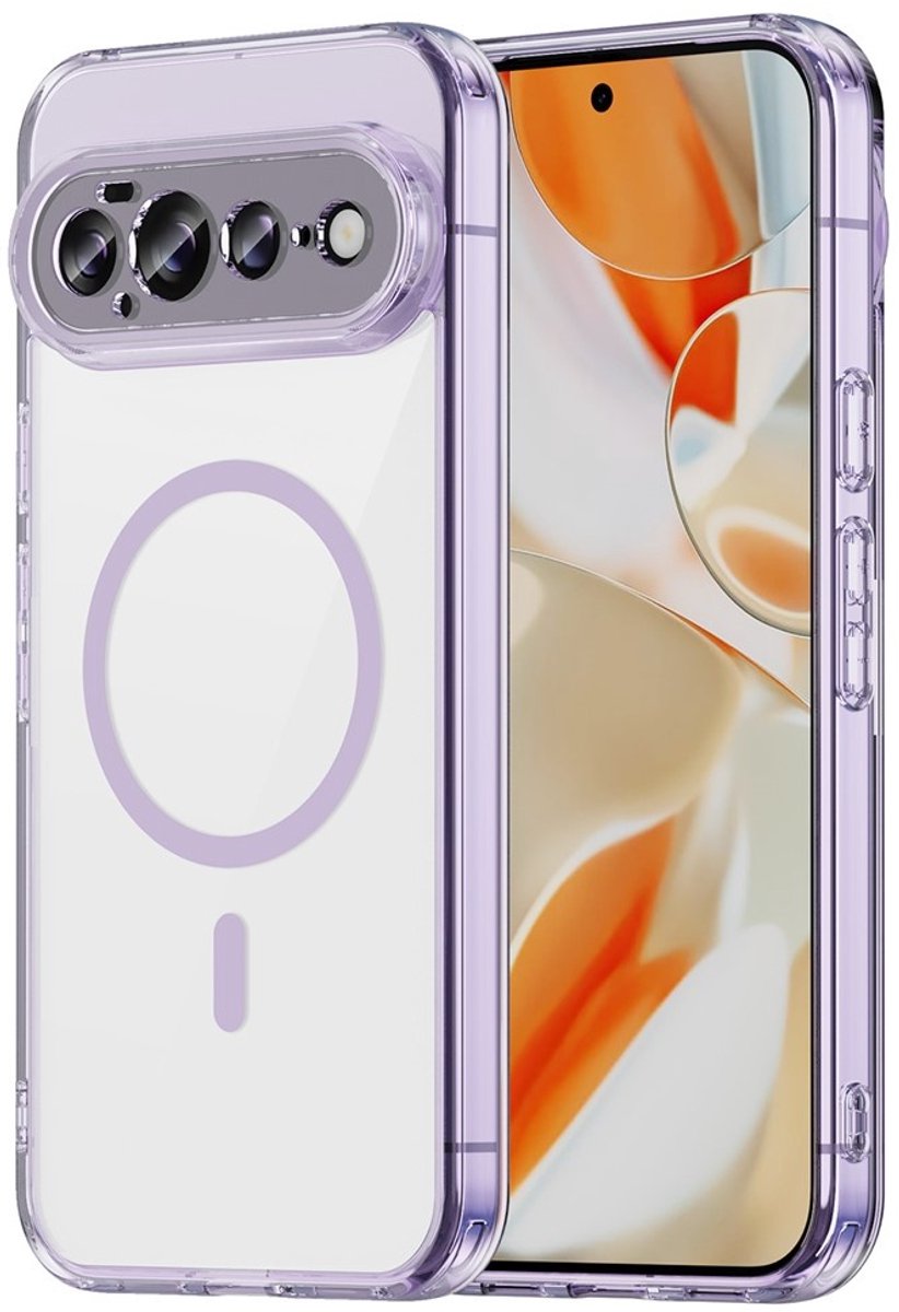Coverup Hoesje - Geschikt voor Google Pixel 11 Pro XL Hoesje - Coverup Clear TPU Back Cover - MagSafe Compatible - Paars
