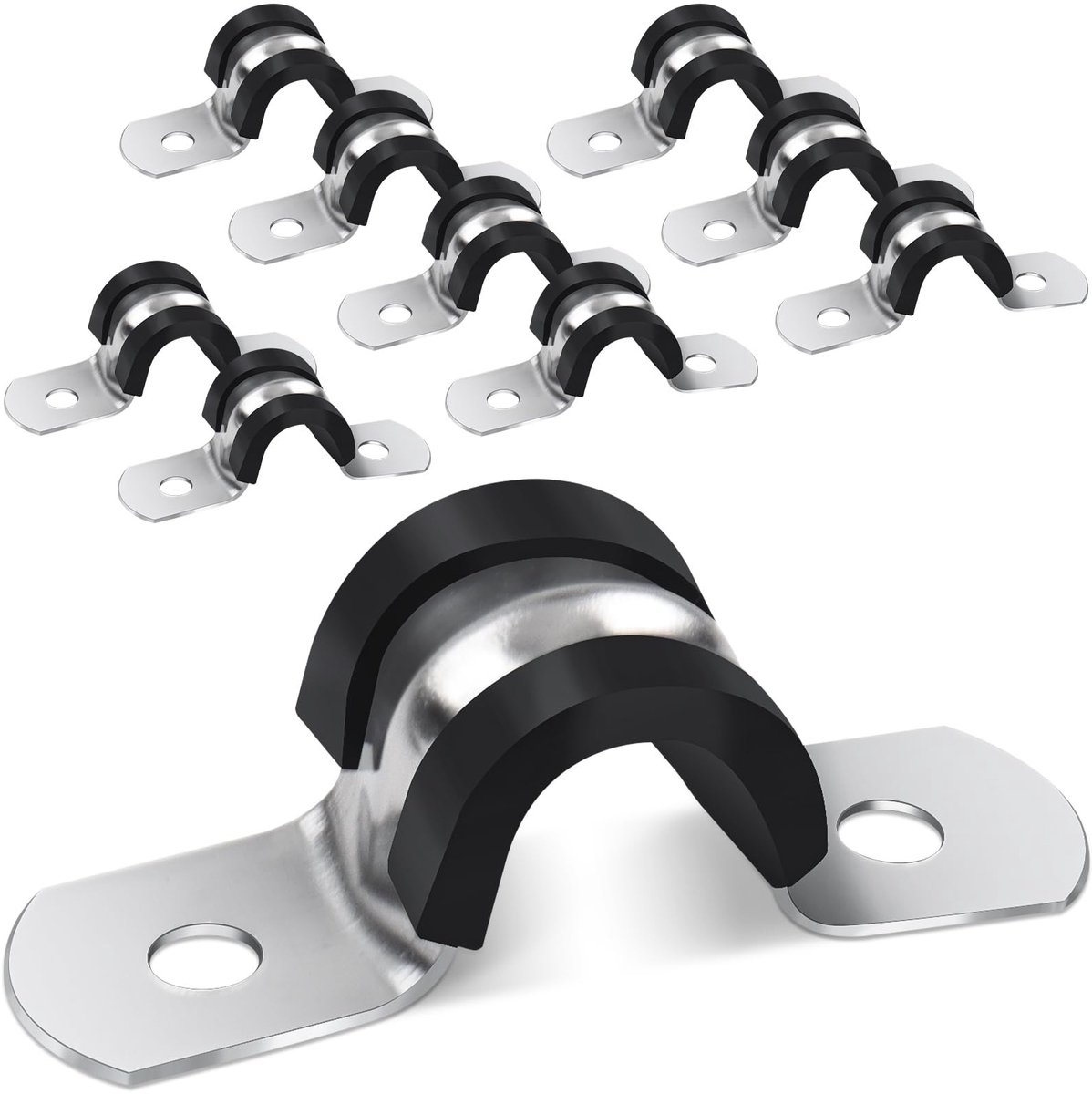 Solidchoice - Set van 10 U-Tube Klemmen Ø 10 mm van RVS