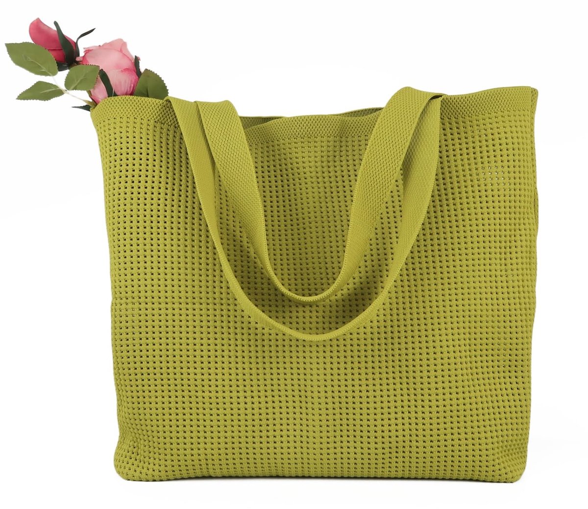 Solidchoice - Grote Mesh Strandtas voor Vrouwen