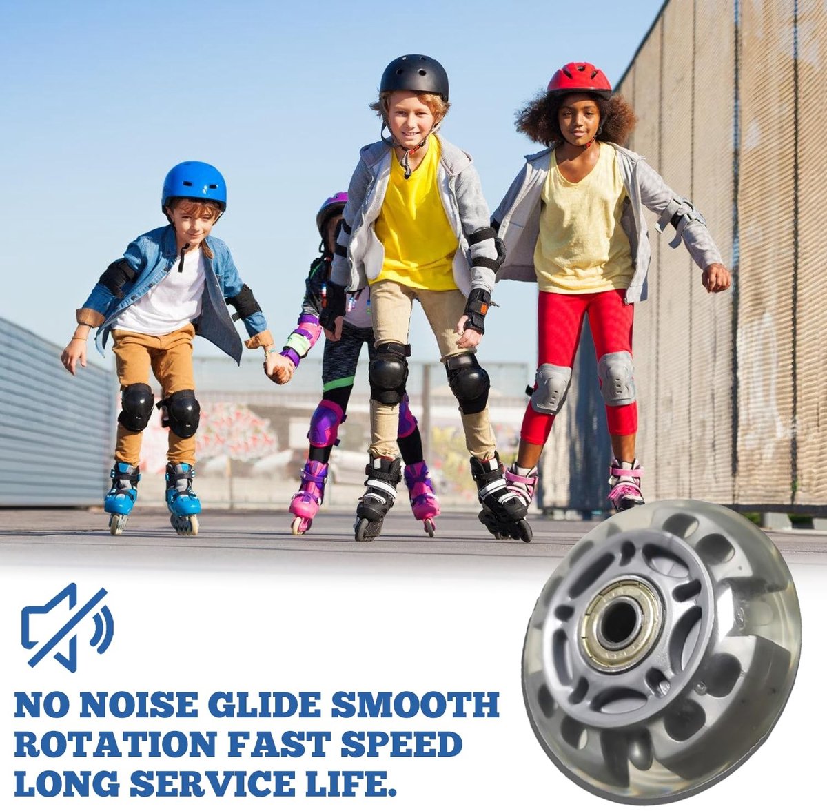 Solidchoice - Set van 8 Inline Skate Wielen met 16 Lagertjes voor Alle Roller Skates