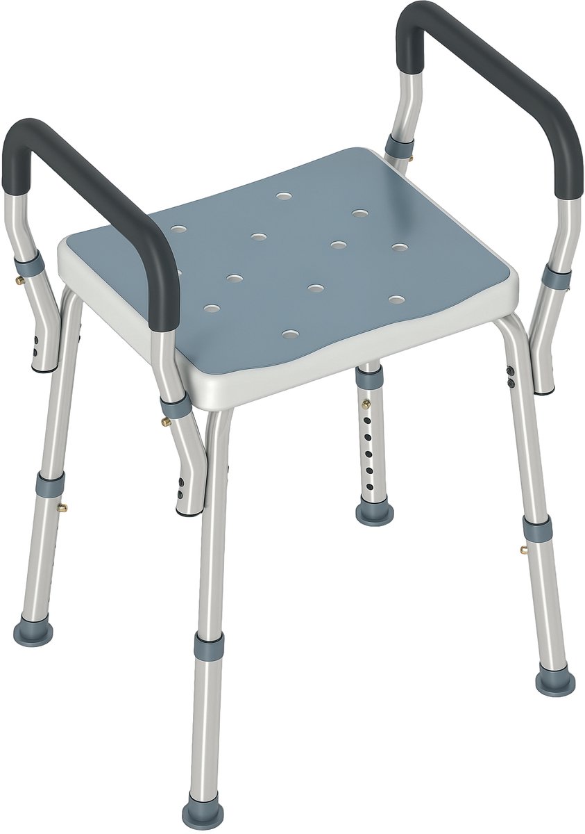 HOMCOM douchekruk - aluminium - 52x45x69cm - blauw