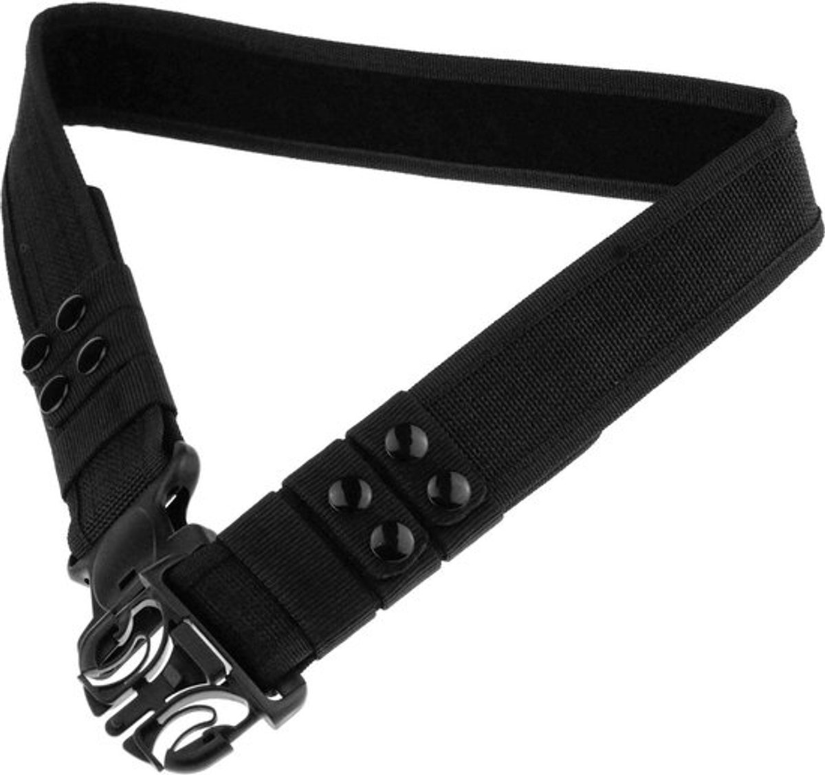 Tailleriem Verstelbaar 70-86 cm - Snelsluiting - Zwart - Duurzaam 600D Polyester - Geschikt voor Jagen/Bergbeklimmen - 5 cm Breed - Broeksriem