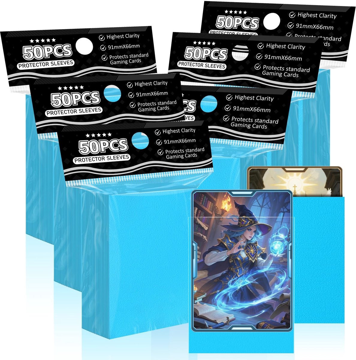 Solidchoice - Perfect Fit MTG Matte Sleeve voor Trading Cards (Blauw, 300 stuks)