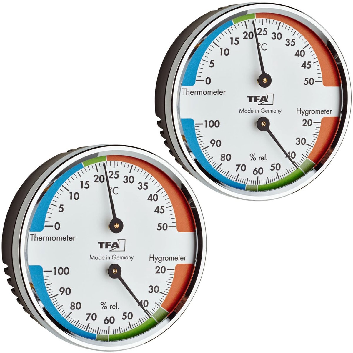 Solidchoice - Analoge Thermo-Hygrometer voor Gezond Binnenklimaat, Set van 2