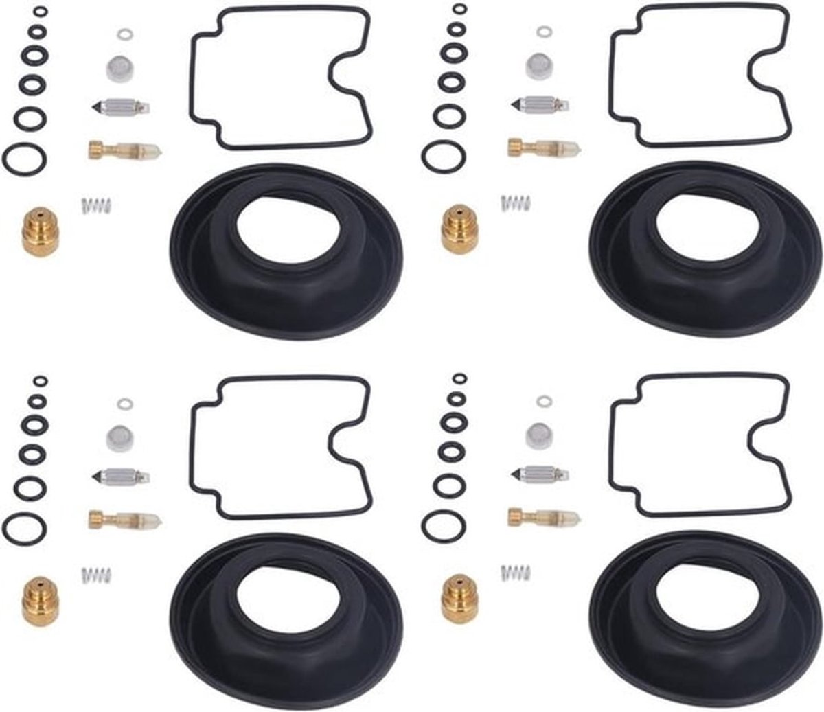 - Carburateur Reparatieset - Motorfiets - 56 Stuks - Diafragma Pakking - O Ring - Vervanging - Gsf1200 Bandit - 2001-2006 - Zwart - Geschikt voor Suzuki.