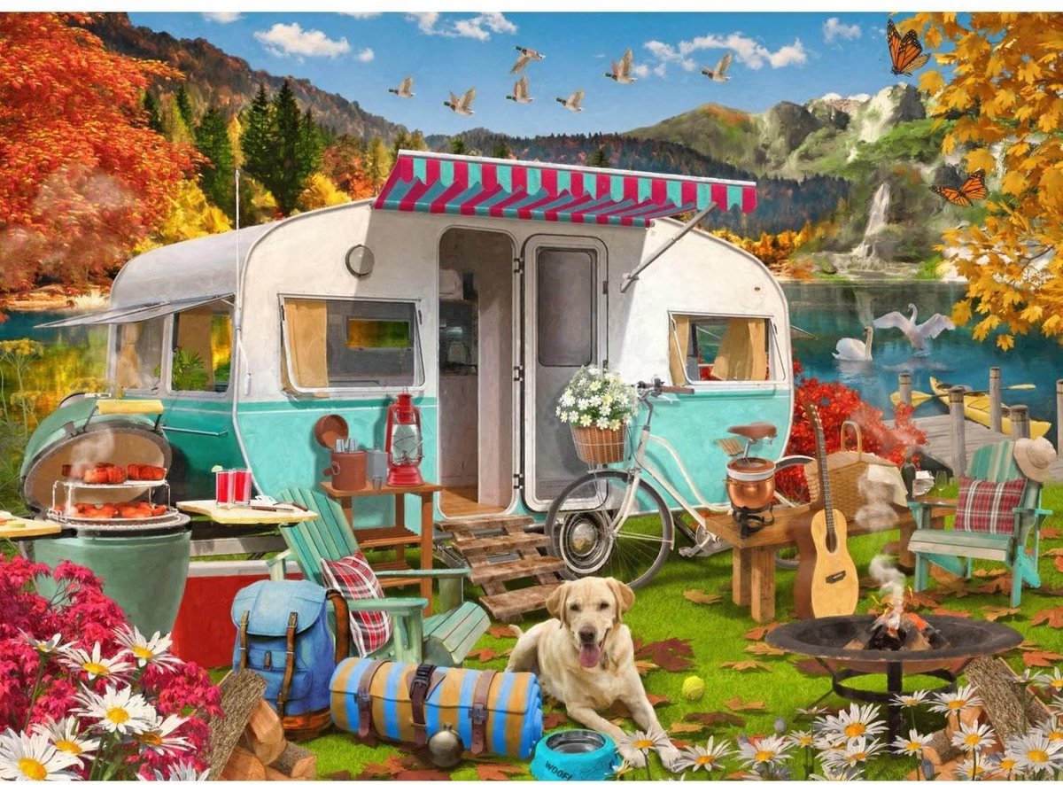 Solidchoice - Puzzel Herfst Camper 1000 Stukken