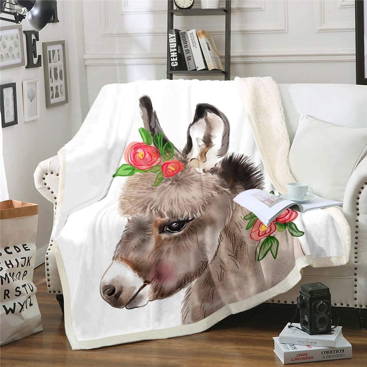 Solidchoice - Donkey Fleece Dekentje voor Kinderen, 50x60 Inch