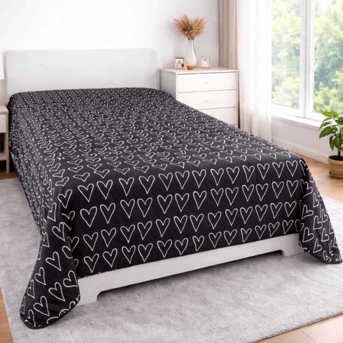 Sprei 170 x 210 cm - Bedsprei - Woondeken - Dagdeken - Öko-Tex 100 gecertificeerd - 100% polyester, microvezel - Dekbedovertrek