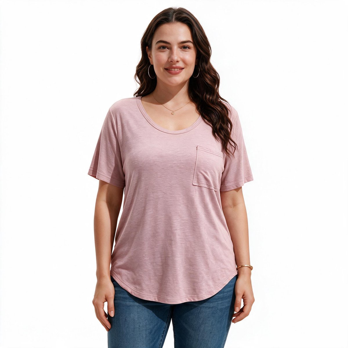 Imily Bela Dames Basic T-shirt met V-hals
