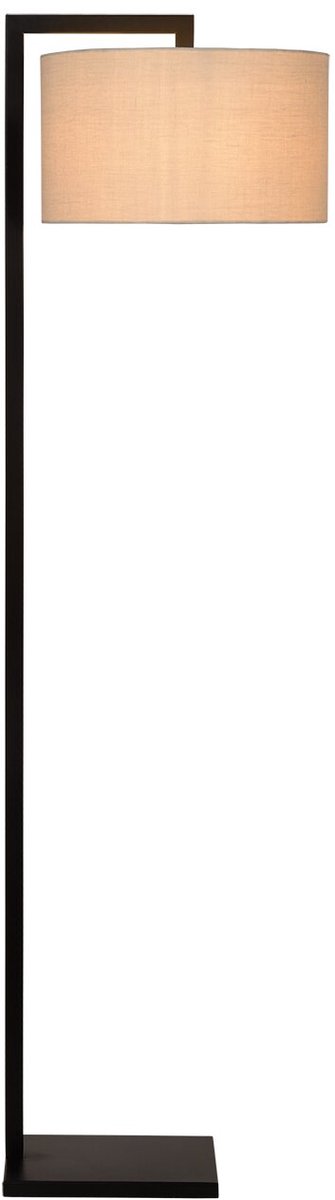 Atmooz - Vloerlamp Bolivia - Staande Lamp - Stalamp - Woonkamer - Zwart en witte kap - Hoogte 158cm - Metaal