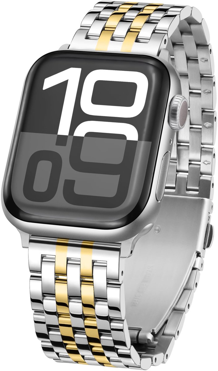 Solidchoice - Stalen Horlogeband voor Apple Watch 49mm 46mm 45mm 44mm 42mm 41mm