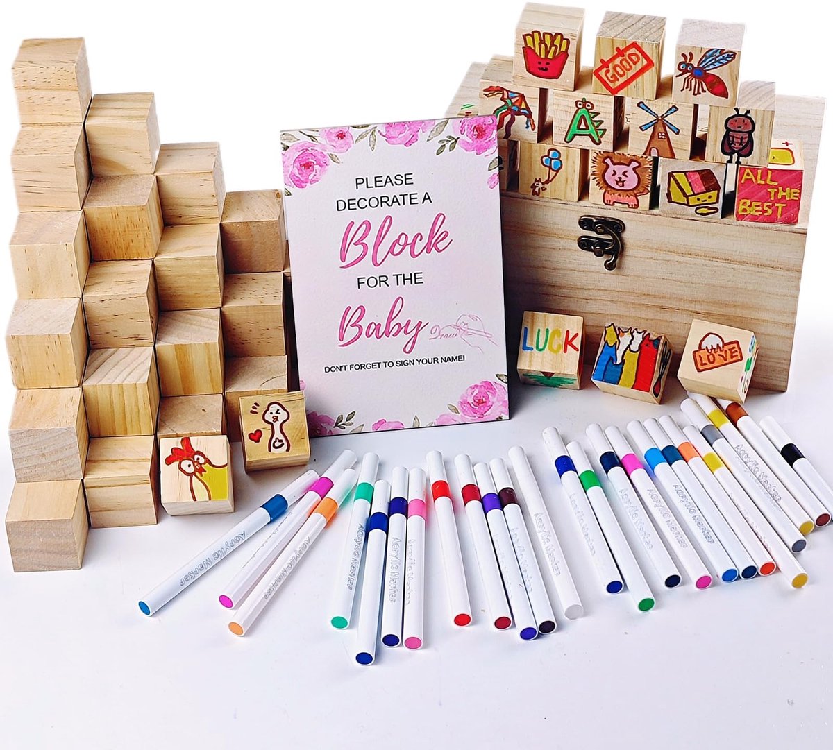 Solidchoice - 78-delige Baby Shower Spellen Set, Unieke Ideeën voor een Feest