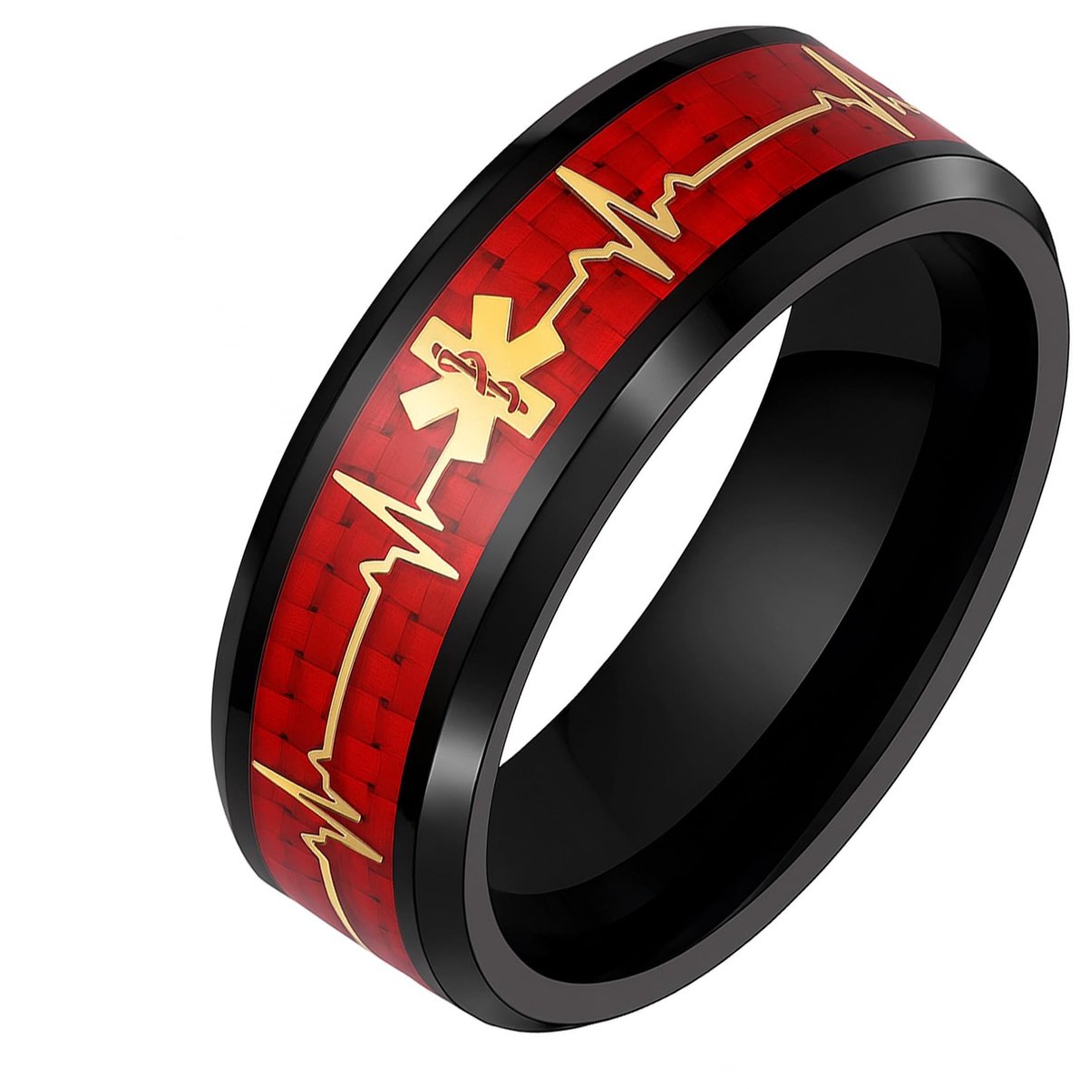 Solidchoice - Medisch Alarm Ring met ECG Symbool
