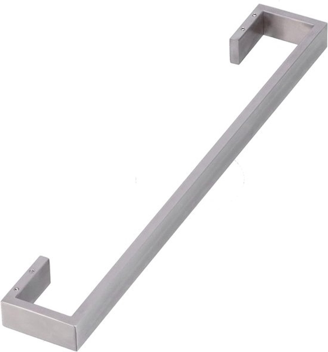 Dikke RVS Handdoekhouder van 50 cm met Vierkante Basis, Wandgemonteerde Handdoekrek voor Badkameraccessoires en Thuisgebruik, Handdoekrails en Badkameroplossingen