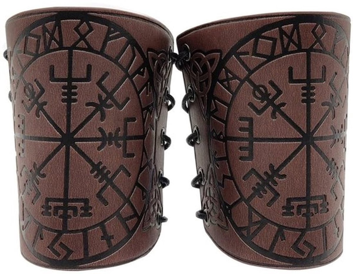 Verstelbare Lederen Arm Guards voor Viking Look