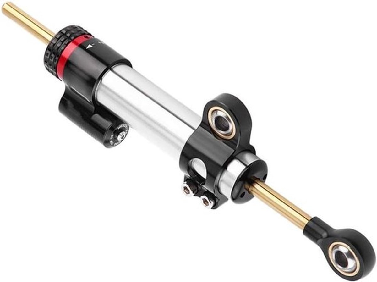 Stuurdemperstabilisator - Verstelbare stuurdemper - Universele stuurdemper - Lineair - Motorfietsen - MT10 MT 07 MT09 - Geschikt voor - Short Type - Zwart - Onderdelen assortiment.