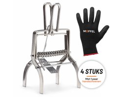Moffel® Mollenklem 4 Stuks + Tuinhandschoenen - Mollenval - Mollenverjager - Mollenvallen - Mollenklemmen voor Effectieve Mollenbestrijding