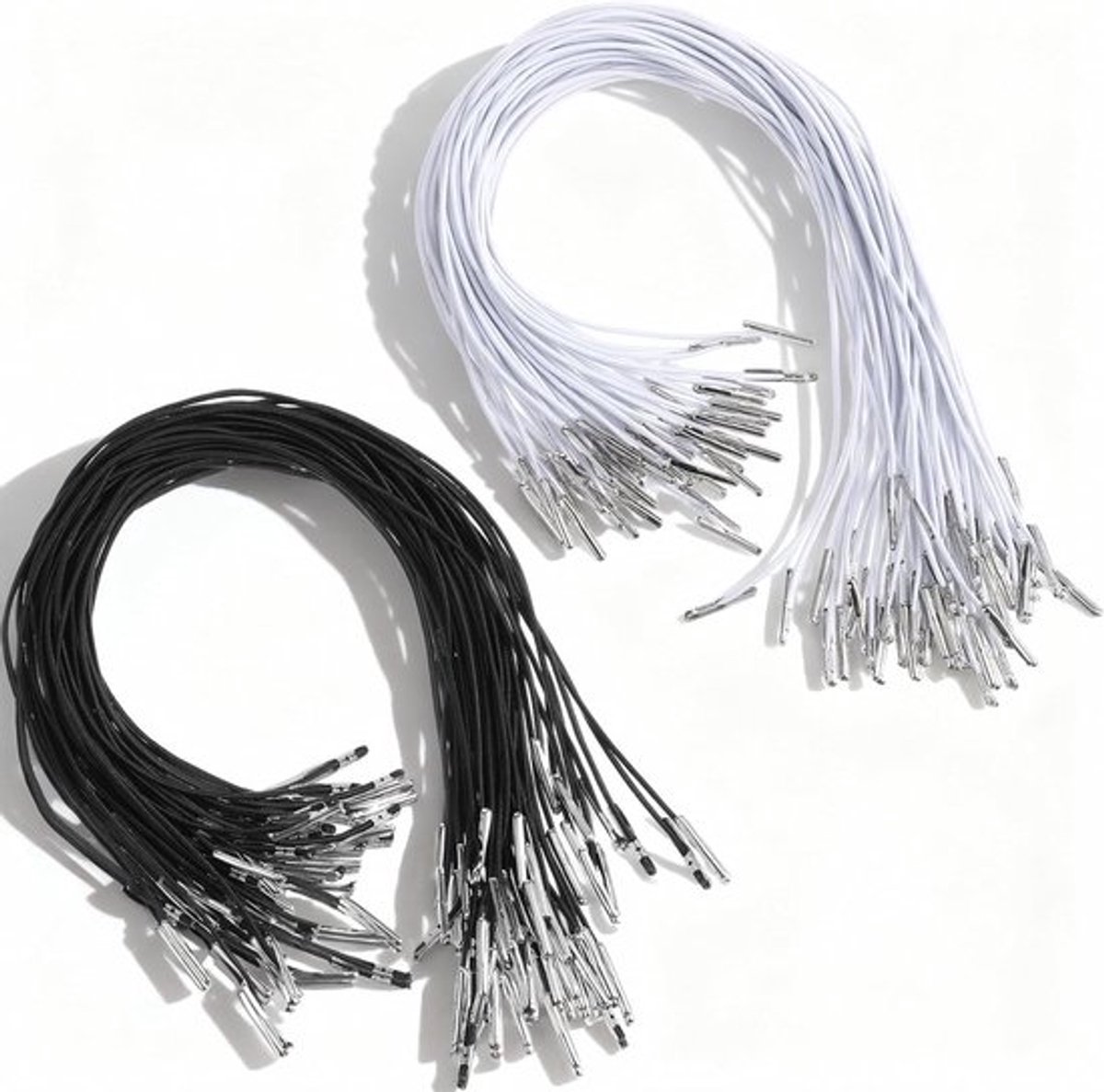 Elastische Hoedband met Metalen Steunen 30 cm - Ideaal voor DIY Maskers, Feesthoeden en Boekbinding (Wit)