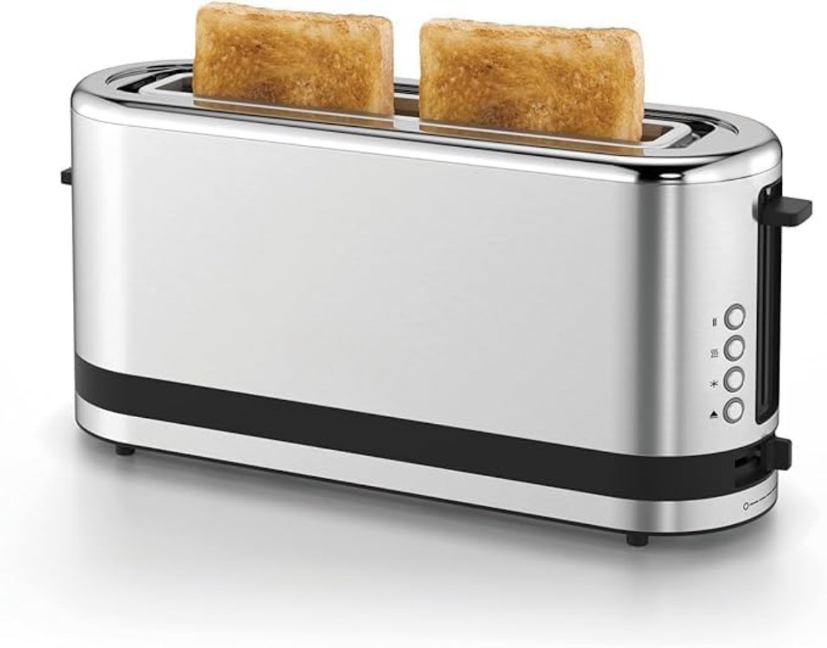 KIRA® Toaster - Broodroosters - Broodrooster - Toaster Broodrooster - Zilver - 11cm x 36cm x 17cm