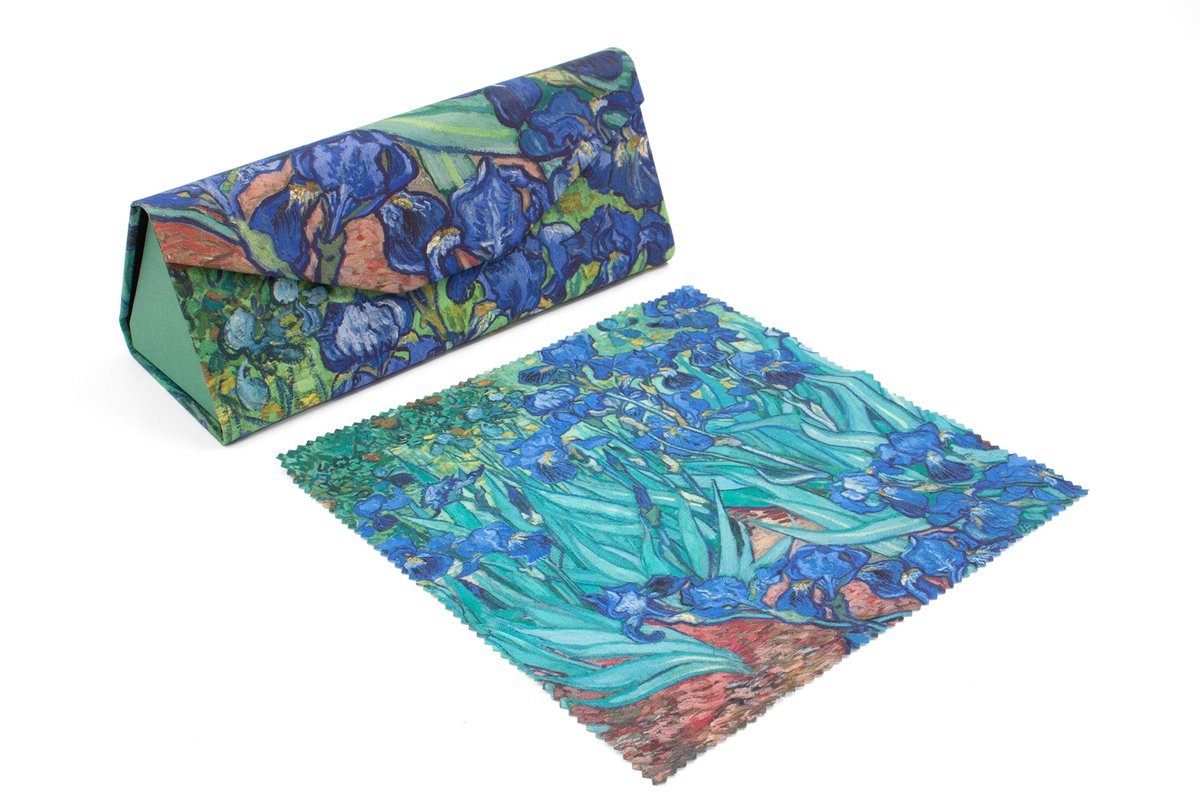 Lanzfeld - Brillenkoker - Opvouwbaar - met Lensdoekje - Van Gogh - Irissen