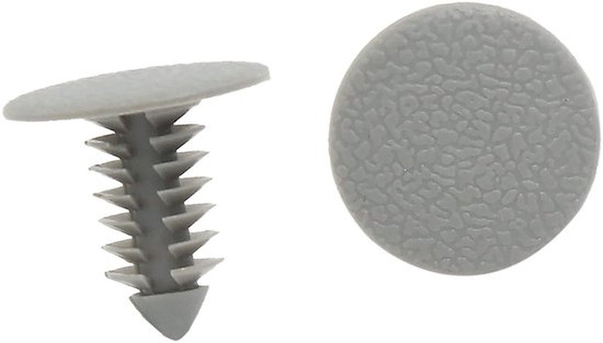 Afwerking Clip Kunststof - Bevestigingsklinknagels - Set van 50 - Schachtlengte 18 mm - Geschikt voor Auto's - Gatafmetingen 8 mm - Bevestigingsclip