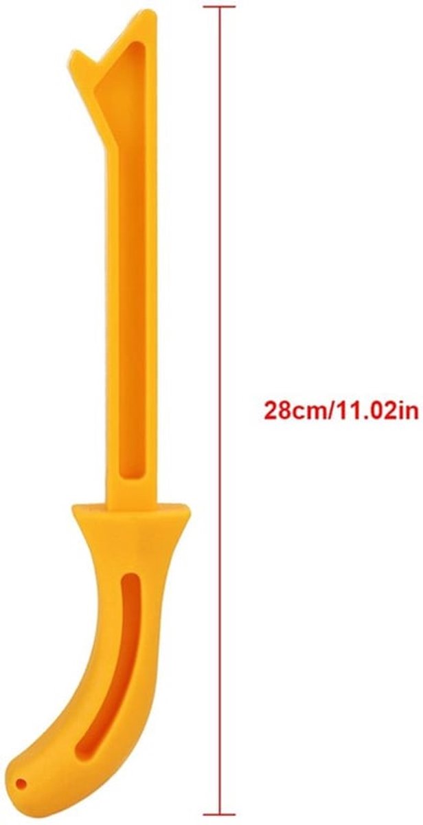 Duwstok Veiligheid - Gele Tafelzaagaccessoires - Ergonomisch Handvat - Houtzaag - 25 cm - Schokbestendig Materiaal - Zaagduwstok