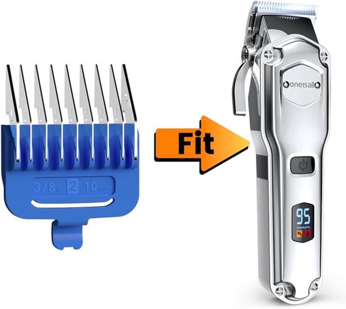 SnelShoppen - Professionele 10mm Blauwe Metalen Kam voor Hondenknipper - Ideaal voor Dikke Vachten, Dierverzorging, Grooming Accessoires, Hondentrimme