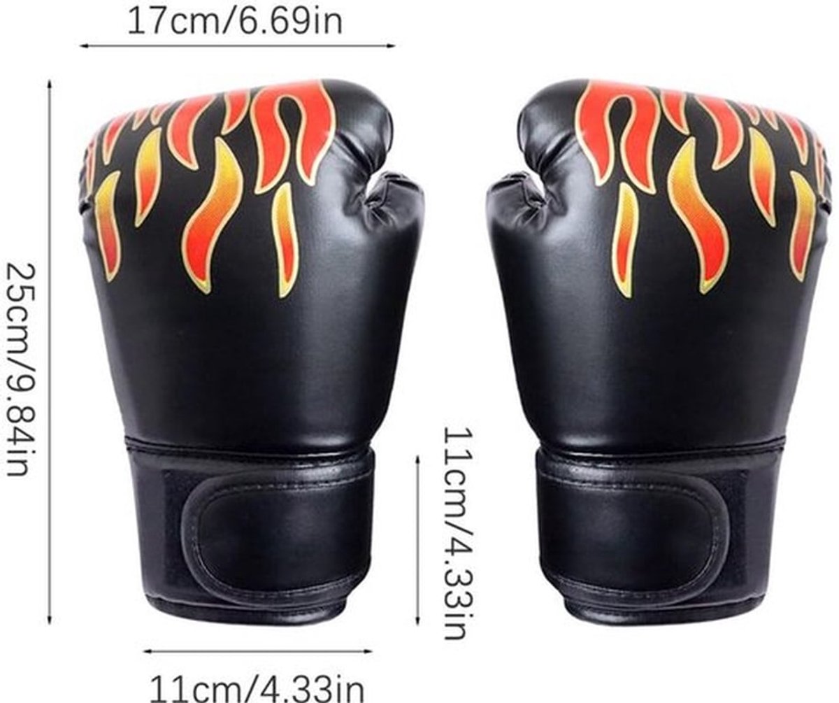 Bokshandschoenen Kinderen - Duurzaam PU - 23 cm - Ventilatiegaten - Gebogen Ontwerp - Geschikt voor 3-12 jaar - Vechtsporthandschoenen