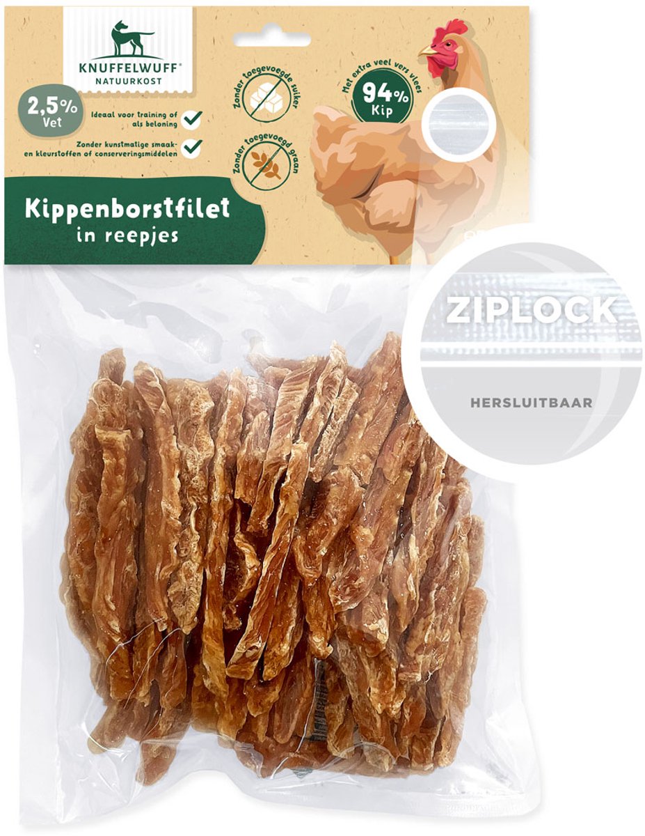 Knuffelwuff Kipfilet in reepjes 500 g